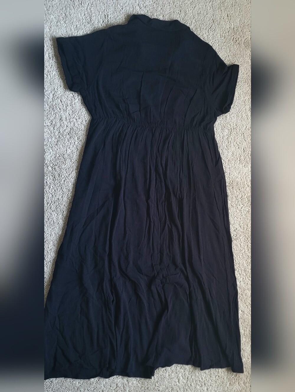 Torrid Black Slub Dress, Buttons, Size 1x, Rayon - Picture 7 of 11